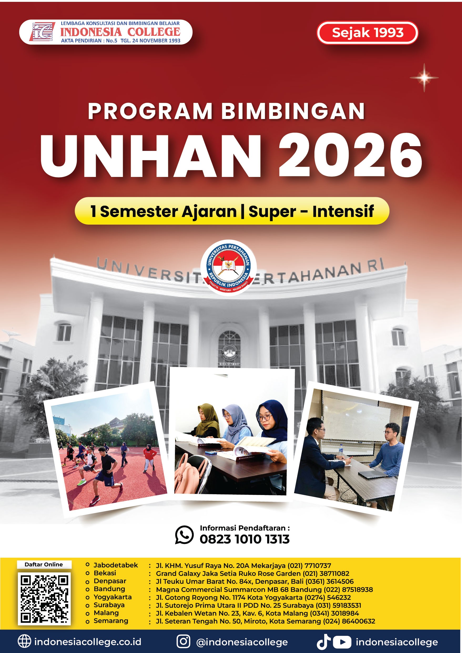 Brosur Bimbel UNHAN 2026 - Akselerasi & Sprint